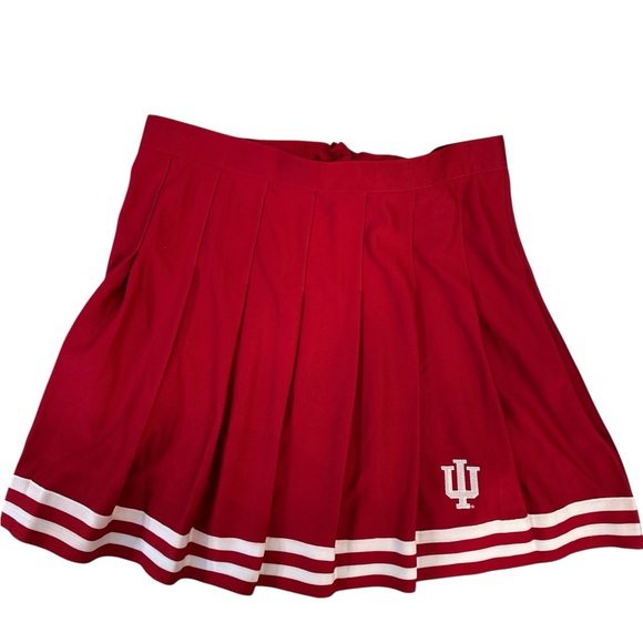 ZOOZATZ Indiana University Hoosiers Pleated Cheer Skirt Red White Size Sm - Picture 1 of 6